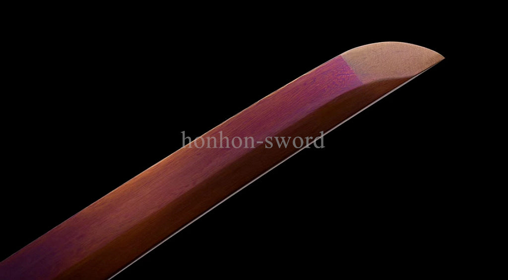 Purple Blade 9260 Spring Steel Japanese Wakizashi Samurai Sword Sharp for Battle