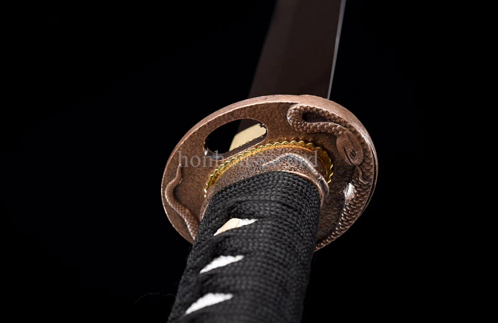 Purple Blade 9260 Spring Steel Japanese Wakizashi Samurai Sword Sharp for Battle