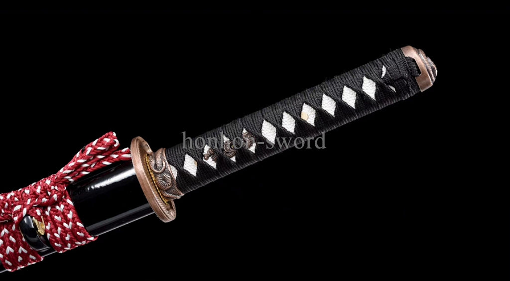 Purple Blade 9260 Spring Steel Japanese Wakizashi Samurai Sword Sharp for Battle