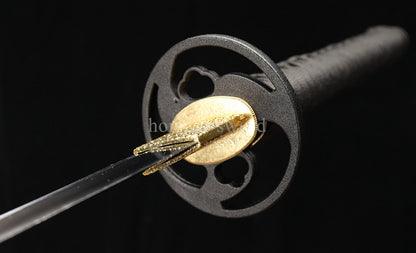 9260 Spring Steel Katana Japanese SHINOGI ZUKURI Samurai Sword Full Tang Sharp .