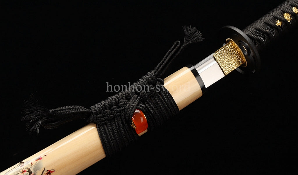 9260 Spring Steel Katana Japanese SHINOGI ZUKURI Samurai Sword Full Tang Sharp .