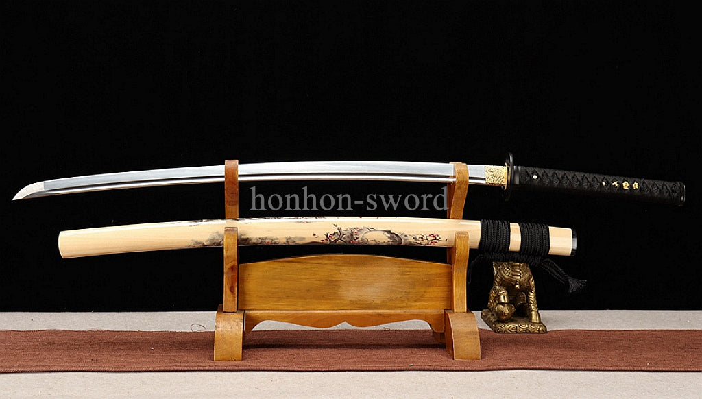 9260 Spring Steel Katana Japanese SHINOGI ZUKURI Samurai Sword Full Tang Sharp .