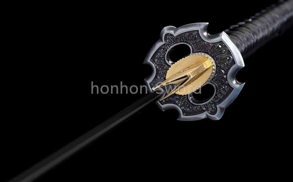 26inch Spring Steel 9260 Japanese Katana Samurai Sword Sharp Full Tang Alloy Tsuba Functional