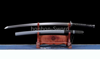 26inch Spring Steel 9260 Japanese Katana Samurai Sword Sharp Full Tang Alloy Tsuba Functional