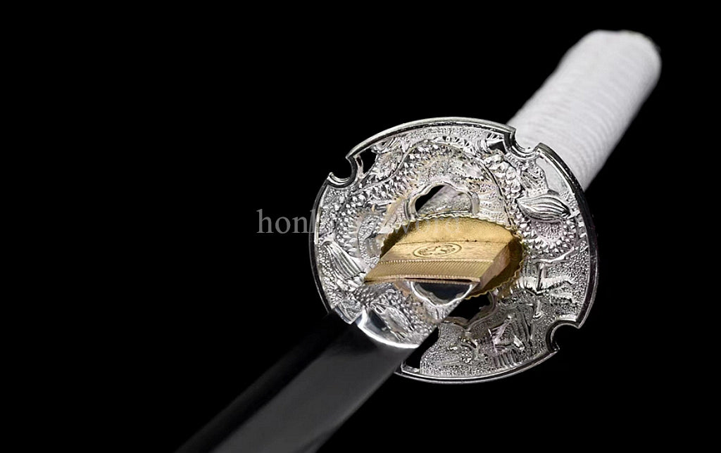 26inch Spring Steel 9260 Japanese Tachi Samurai Sword Sharp Full Tang Alloy Tsuba Functional Handmade