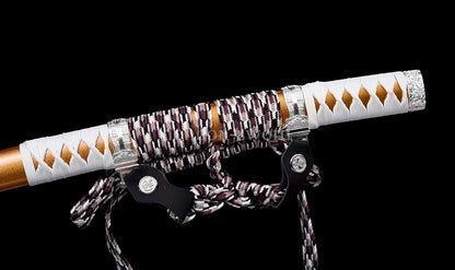 26inch Spring Steel 9260 Japanese Tachi Samurai Sword Sharp Full Tang Alloy Tsuba Functional Handmade