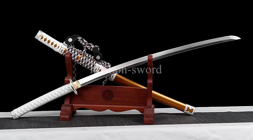 26inch Spring Steel 9260 Japanese Tachi Samurai Sword Sharp Full Tang Alloy Tsuba Functional Handmade
