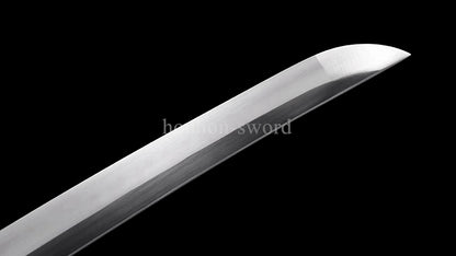 26inch Spring Steel 9260 Japanese Tachi Samurai Sword Sharp Full Tang Alloy Tsuba Functional Handmade