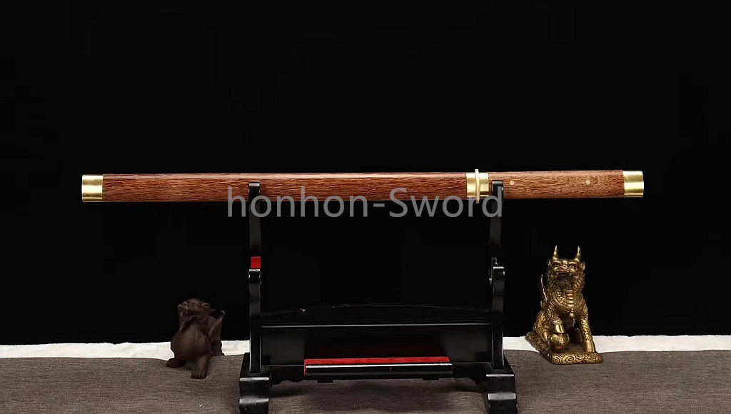 9260 Nagamaki-Schwert aus Federstahl, japanisches echtes Samurai-Schwert, Handschmiedearbeit für den Kampf, schwarz 