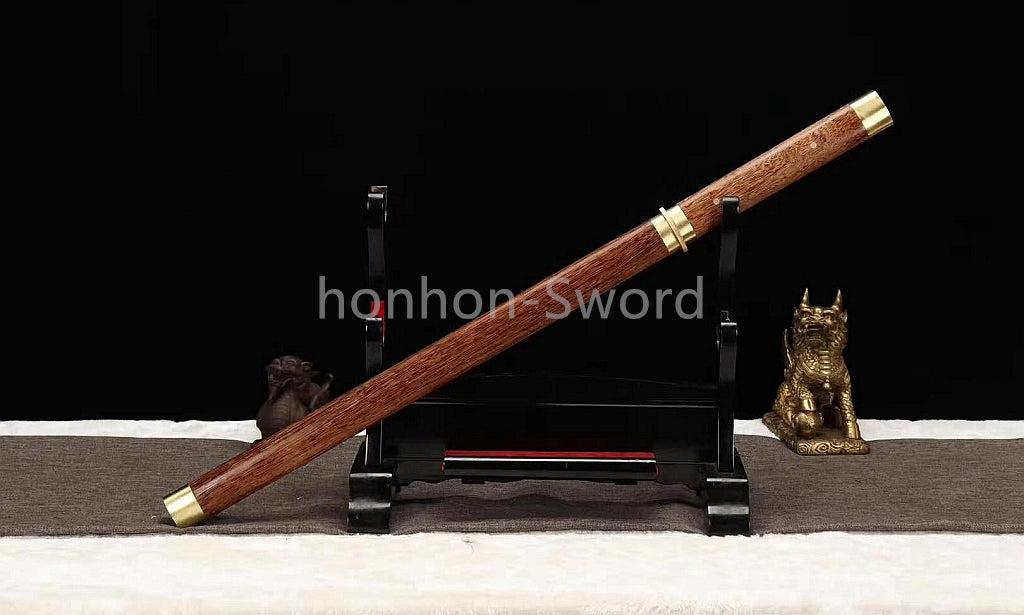 9260 Nagamaki-Schwert aus Federstahl, japanisches echtes Samurai-Schwert, Handschmiedearbeit für den Kampf, schwarz 