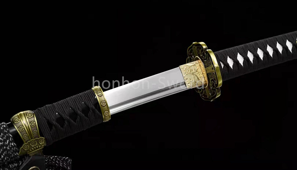 26inch Japanese Tachi 9260 Spring Steel Sword With Bohi Alloy Tsuba Sharp Full Tang Real For Battle