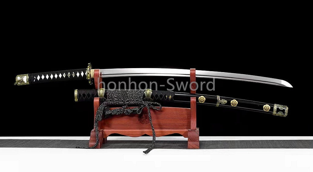 26inch Japanese Tachi 9260 Spring Steel Sword With Bohi Alloy Tsuba Sharp Full Tang Real For Battle