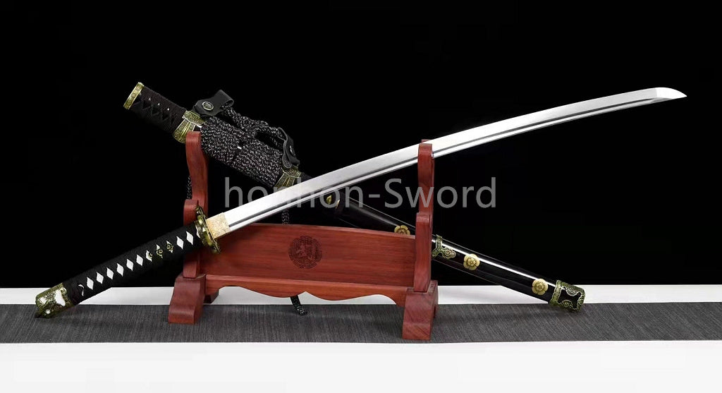 26inch Japanese Tachi 9260 Spring Steel Sword With Bohi Alloy Tsuba Sharp Full Tang Real For Battle