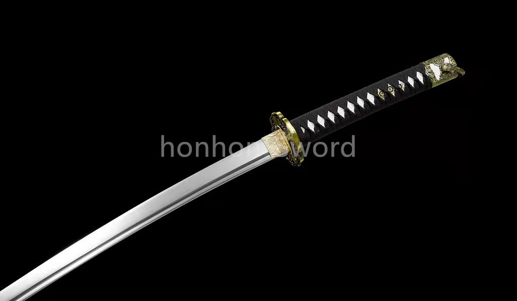 26inch Japanese Tachi 9260 Spring Steel Sword With Bohi Alloy Tsuba Sharp Full Tang Real For Battle