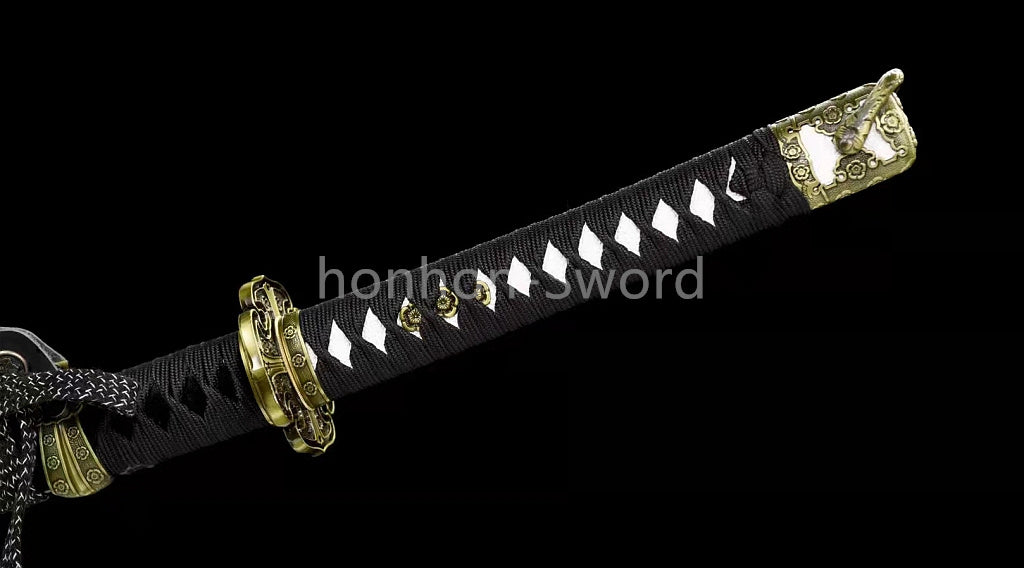 26inch Japanese Tachi 9260 Spring Steel Sword With Bohi Alloy Tsuba Sharp Full Tang Real For Battle