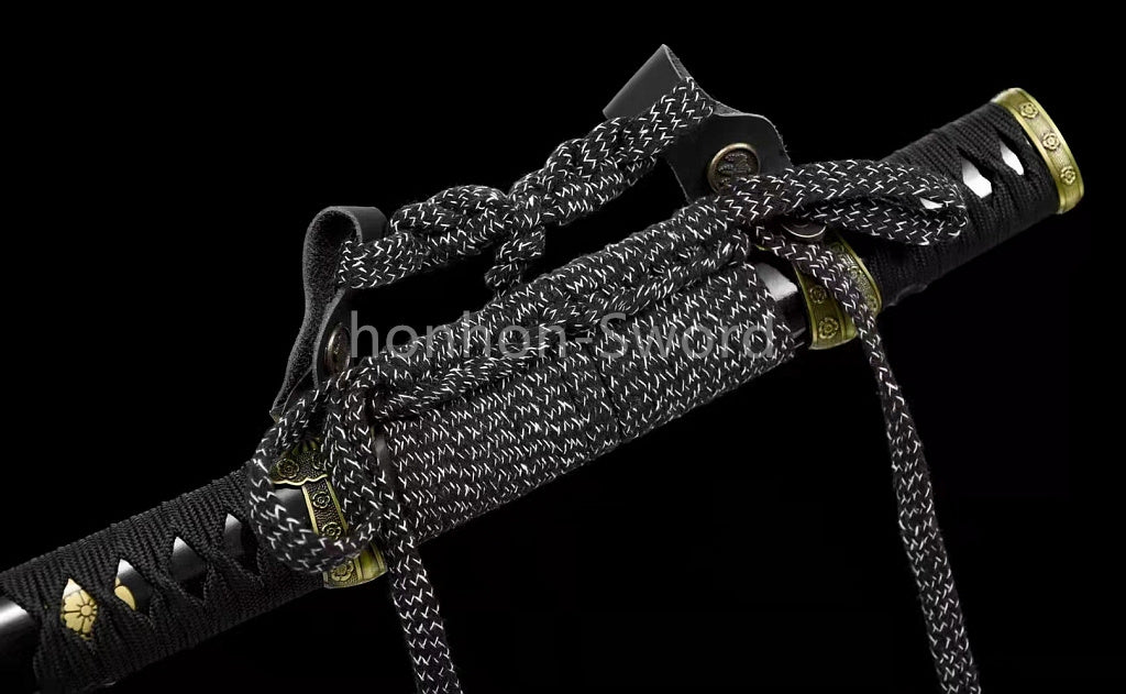 26inch Japanese Tachi 9260 Spring Steel Sword With Bohi Alloy Tsuba Sharp Full Tang Real For Battle
