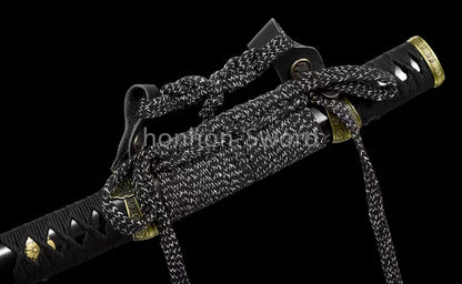 26inch Japanese Tachi 9260 Spring Steel Sword With Bohi Alloy Tsuba Sharp Full Tang Real For Battle