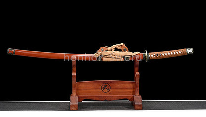 9260 Spring Steel 26inch Japanese Tachi With Bohi Sword Alloy Tsuba Sharp Full Tang