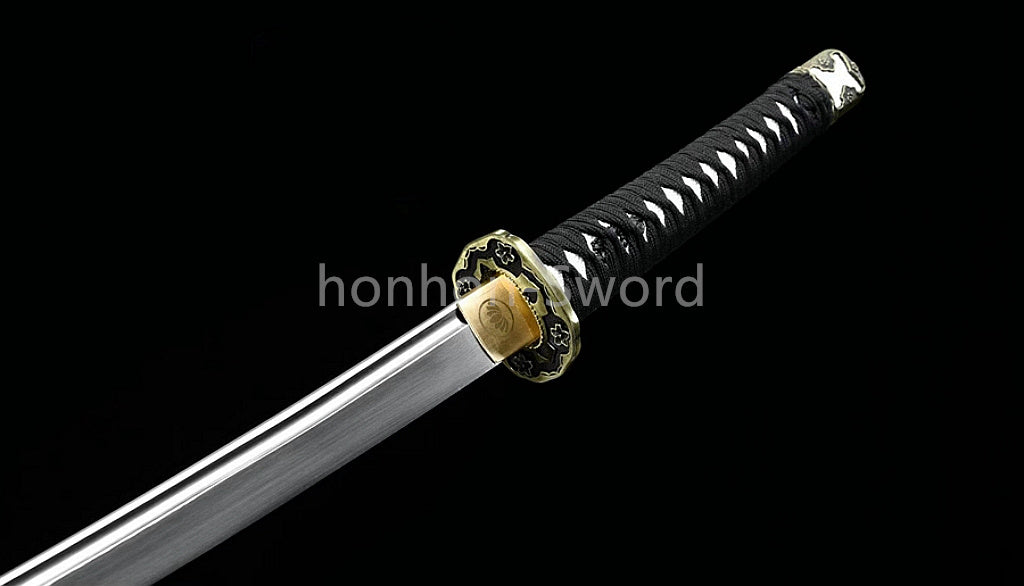 9260 Spring Steel 26inch Japanese Tachi With Bohi Sword Alloy Tsuba Sharp High Quality Full Tang