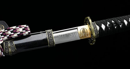 9260 Spring Steel 26inch Japanese Tachi With Bohi Sword Alloy Tsuba Sharp High Quality Full Tang