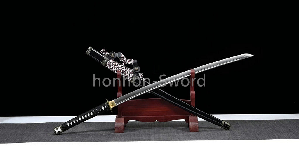 9260 Spring Steel 26inch Japanese Tachi With Bohi Sword Alloy Tsuba Sharp High Quality Full Tang