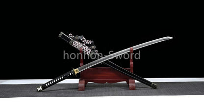 9260 Spring Steel 26inch Japanese Tachi With Bohi Sword Alloy Tsuba Sharp High Quality Full Tang