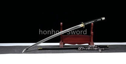 9260 Spring Steel 26inch Japanese Tachi With Bohi Sword Alloy Tsuba Sharp High Quality Full Tang