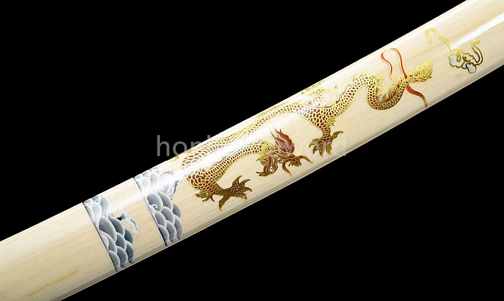 Épée de samouraï japonaise en acier plié noir, katana, lame tranchante faite à la main, noire 