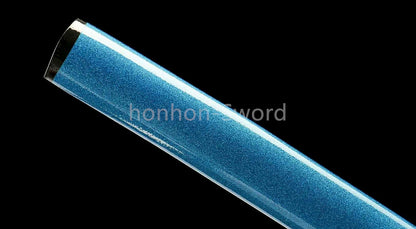 Épée de samouraï japonaise en acier plié noir, katana, lame tranchante faite à la main, noire 
