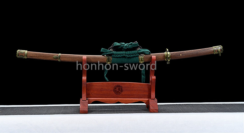 Épée de samouraï japonaise en acier plié noir, katana, lame tranchante faite à la main, noire 