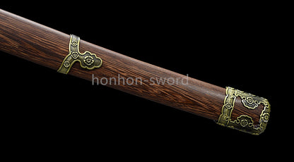 Épée de samouraï japonaise en acier plié noir, katana, lame tranchante faite à la main, noire 