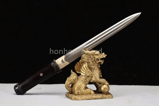 Épée de samouraï japonaise en acier plié noir, katana, lame tranchante faite à la main, noire 