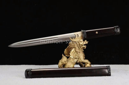 Épée de samouraï japonaise en acier plié noir, katana, lame tranchante faite à la main, noire 