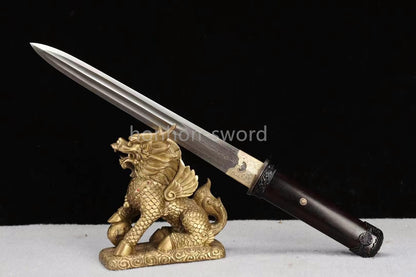 Épée de samouraï japonaise en acier plié noir, katana, lame tranchante faite à la main, noire 