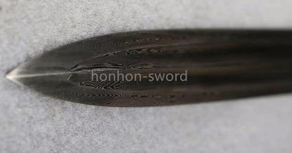 Épée de samouraï japonaise en acier plié noir, katana, lame tranchante faite à la main, noire 