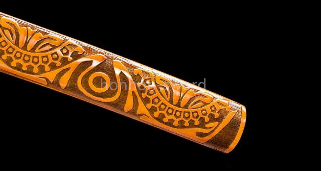 Épée de samouraï japonaise en acier plié noir, katana, lame tranchante faite à la main, noire 