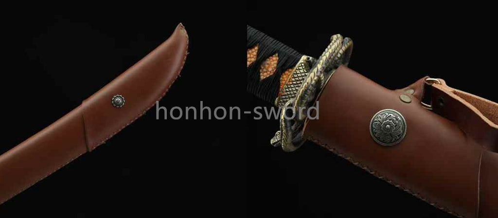 Épée de samouraï japonaise en acier plié noir, katana, lame tranchante faite à la main, noire 