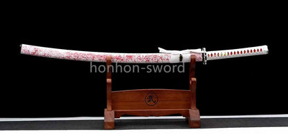 Épée de samouraï japonaise en acier plié noir, katana, lame tranchante faite à la main, noire 