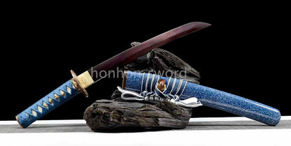 Twisted Pattern Damascus Folded Steel Tanto Japanese Samurai Sword Full Tang