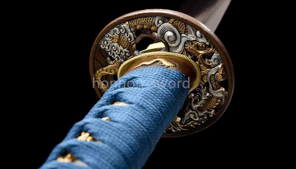 Twisted Pattern Damascus Folded Steel Tanto Japanese Samurai Sword Full Tang