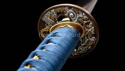 Twisted Pattern Damascus Folded Steel Tanto Japanese Samurai Sword Full Tang