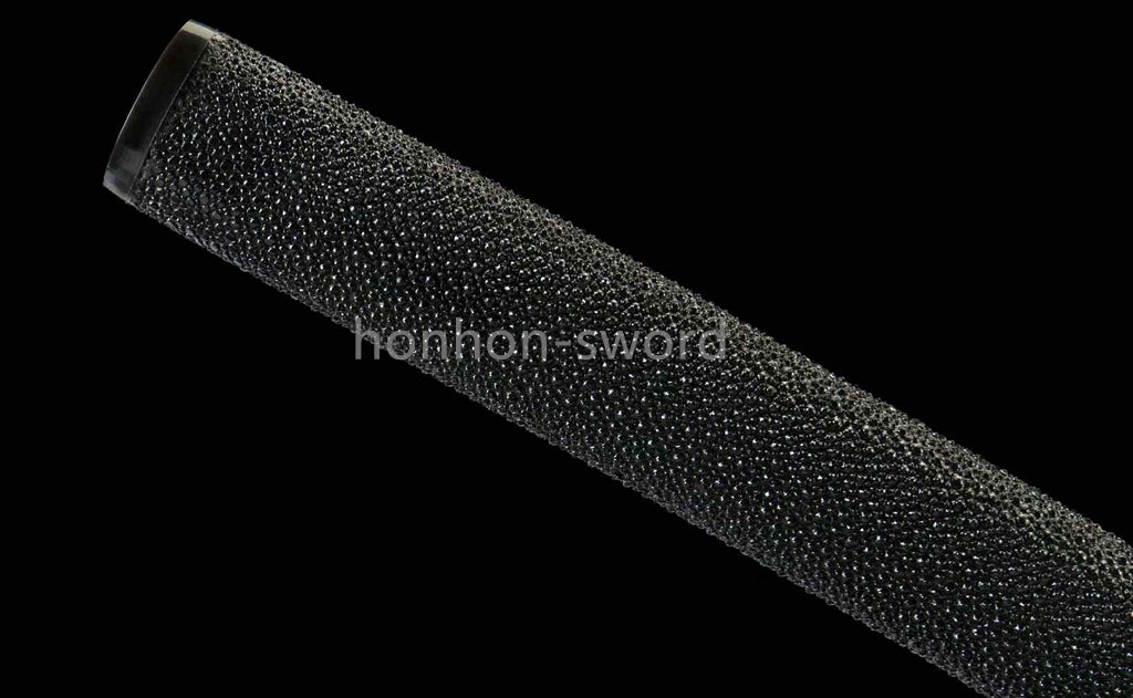 Épée de samouraï japonaise en acier plié noir, katana, lame tranchante faite à la main, noire 