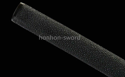 Épée de samouraï japonaise en acier plié noir, katana, lame tranchante faite à la main, noire 