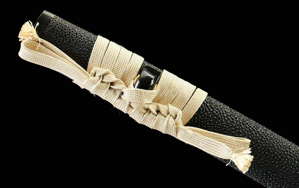 Épée de samouraï japonaise en acier plié noir, katana, lame tranchante faite à la main, noire 