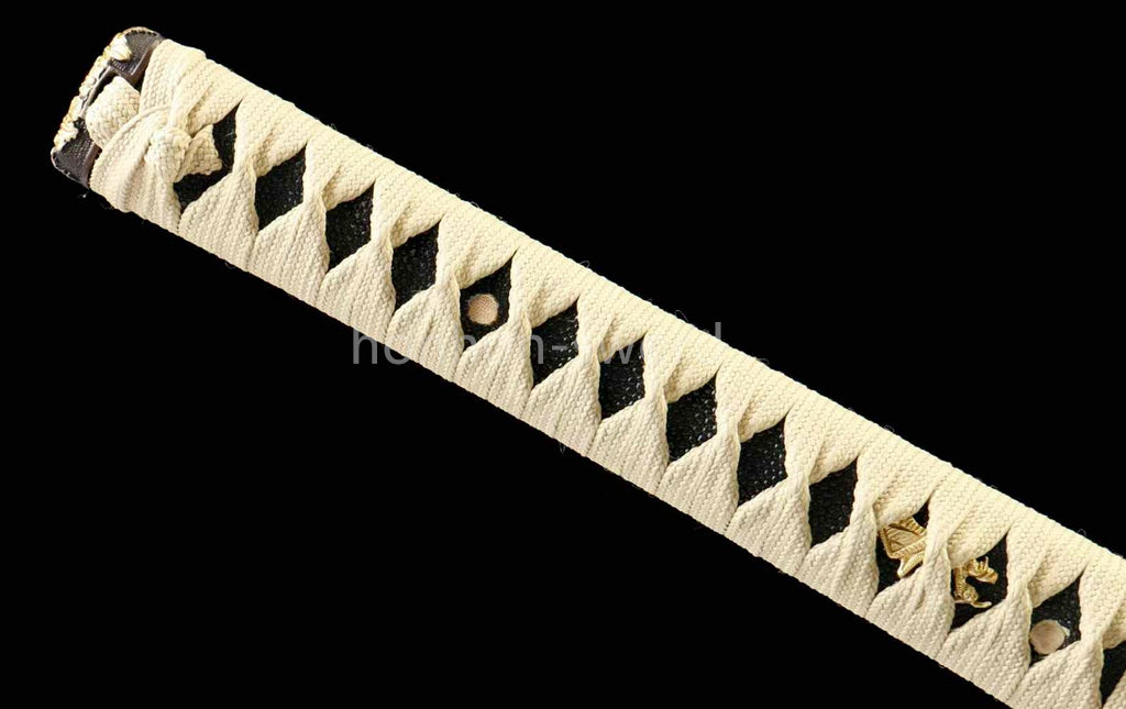 Épée de samouraï japonaise en acier plié noir, katana, lame tranchante faite à la main, noire 