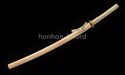 Épée de samouraï japonaise en acier plié noir, katana, lame tranchante faite à la main, noire 