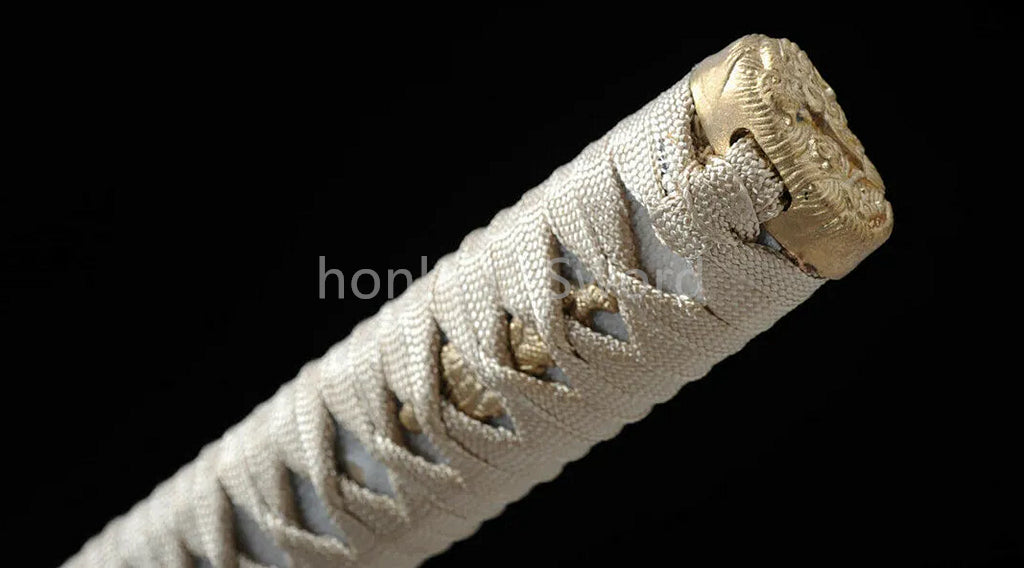 Épée de samouraï japonaise en acier plié noir, katana, lame tranchante faite à la main, noire 