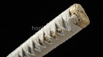 Épée de samouraï japonaise en acier plié noir, katana, lame tranchante faite à la main, noire 