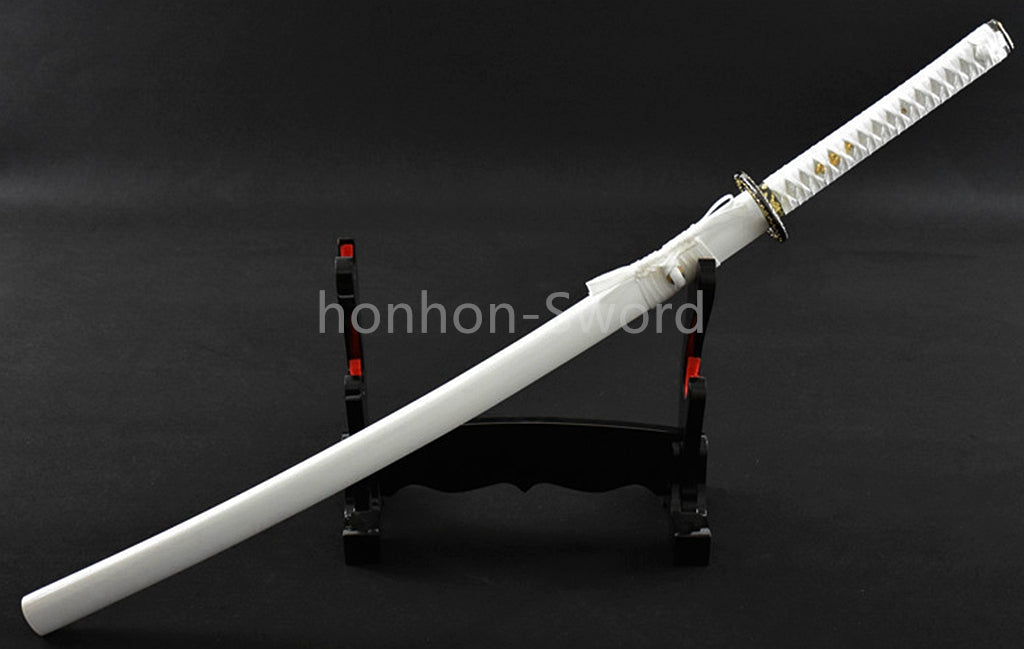 Katana à lame bleue en acier à haute teneur en carbone 1095, épée de samouraï japonais, épée complète noire 