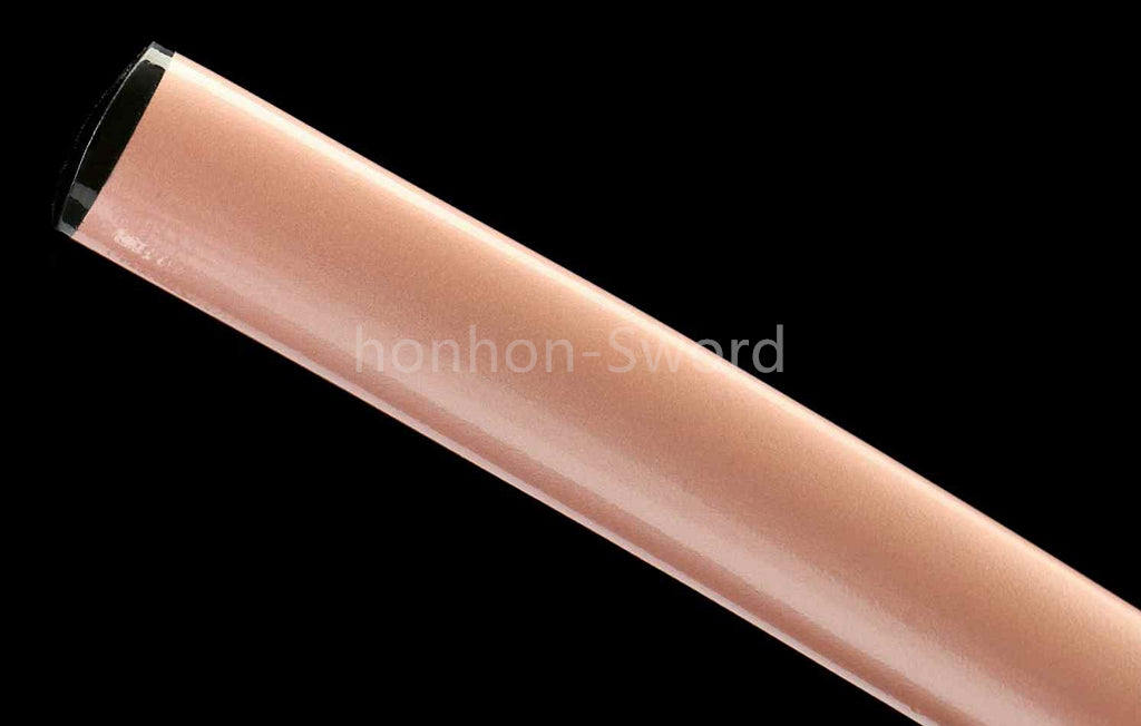 Japanisches Samurai-Schwert Katana aus schwarzem gefaltetem Stahl, Full Tang, handgefertigt, scharfe Klinge, schwarz 